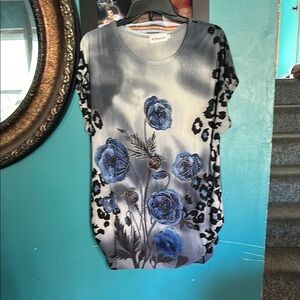 Floral Print Tunic Top
